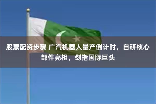 股票配资步骤 广汽机器人量产倒计时，自研核心部件亮相，剑指国际巨头